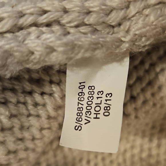 Banana Republic Gray Turtle Neck Chunky Sweater Sz Small - Picture 6 of 6